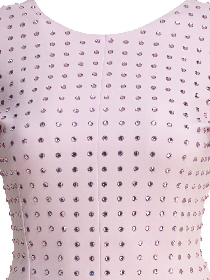 Max Mara Sportmax Short Dress With Open Back Dresses - Pink | 0d35fa52d68f31beee2300a88af14c88695fcb58