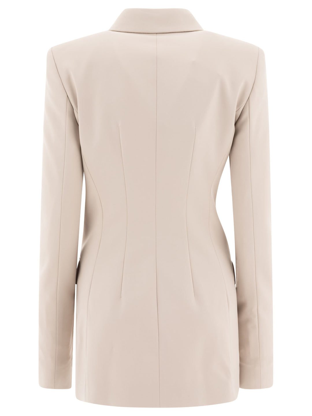 Max Mara Sportmax Double-Breasted Blazer With Spear Lapels Jackets and Coats - Beige | cfd9724f25112a8b10263589f907f99f2f3b1c07