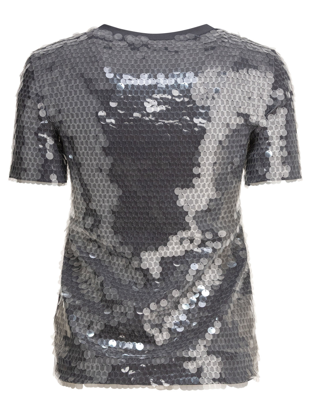 Max Mara Sportmax T-Shirt With Sequins T-shirts - Grey | e3b0771eb492e25d3f334e646a15f58b3bf405f8