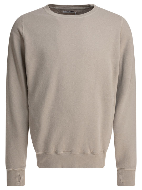 Cotton Crewneck Sweatshirt Sweatshirts Beige
