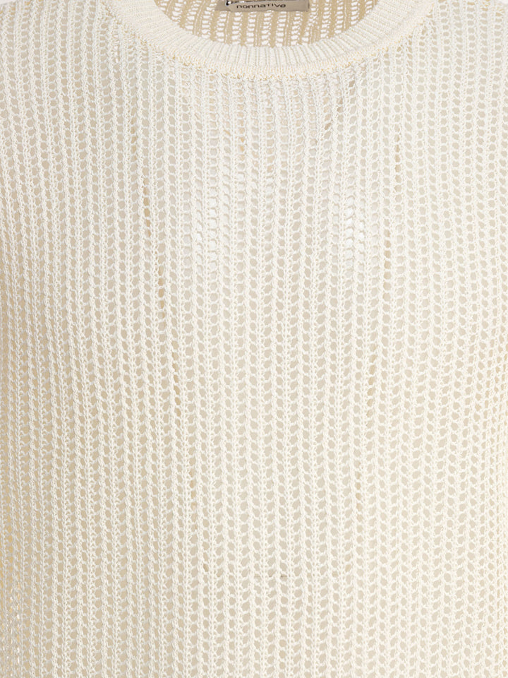 Nonnative Cotton Blend Crewneck Sweater Knitwear - White | 66e2bd2f55c34233c12aea27ab8919d7c5c88f7b