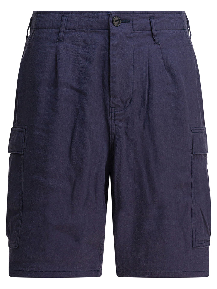 Nonnative Linen Cargo Shorts - Blue | 5c2f62e2d1b0754f2466e762b8062c71f44b9ab6