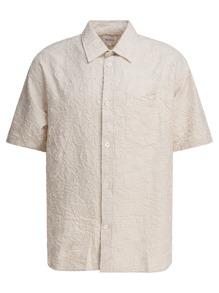 Norse Projects Ole Fil Coupe Ss Shirts - Beige | 486a61b04788947e8ed9e61e125fbce22ae5e2b0