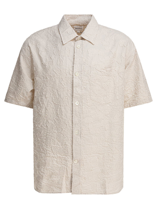Ole Fil Coupe Ss Shirts Beige