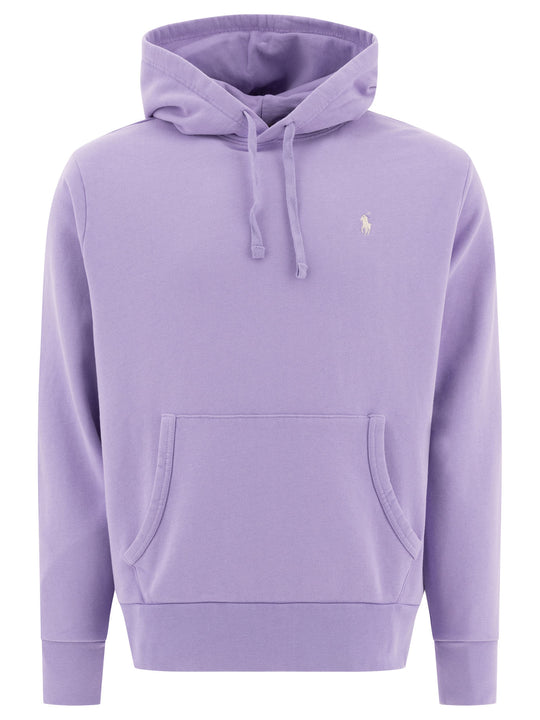 Cotton Loopback Hoodie Sweatshirts Purple