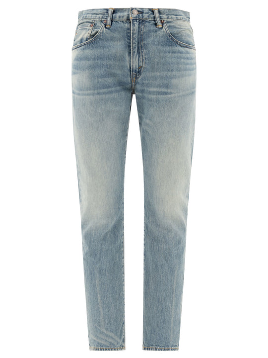 Straight-Leg Jeans Light Blue