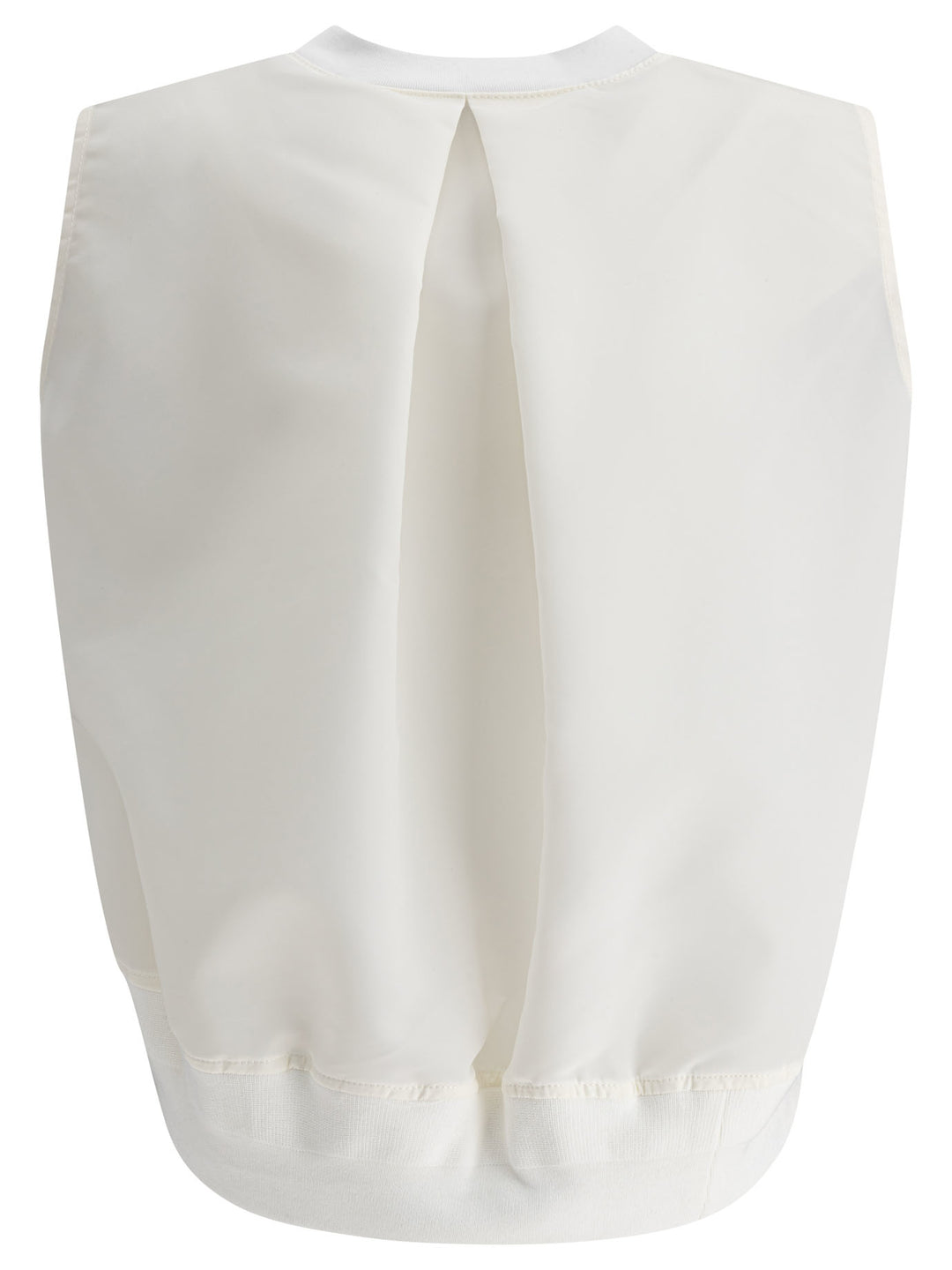 Sacai Cotton Jersey And Nylon Twill Tank Top Tops - White | 4ec24ff6778857bb4b9f4d44993e5cf1a3724505
