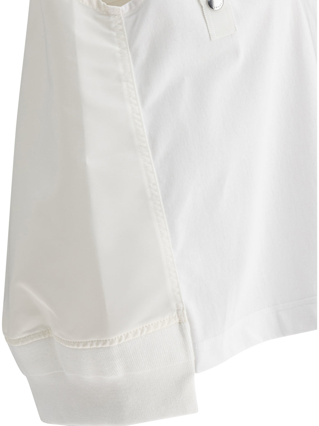 Sacai Cotton Jersey And Nylon Twill Tank Top Tops - White | 455ebeb8c68ae524cffdc59f016a6166d30e68c8