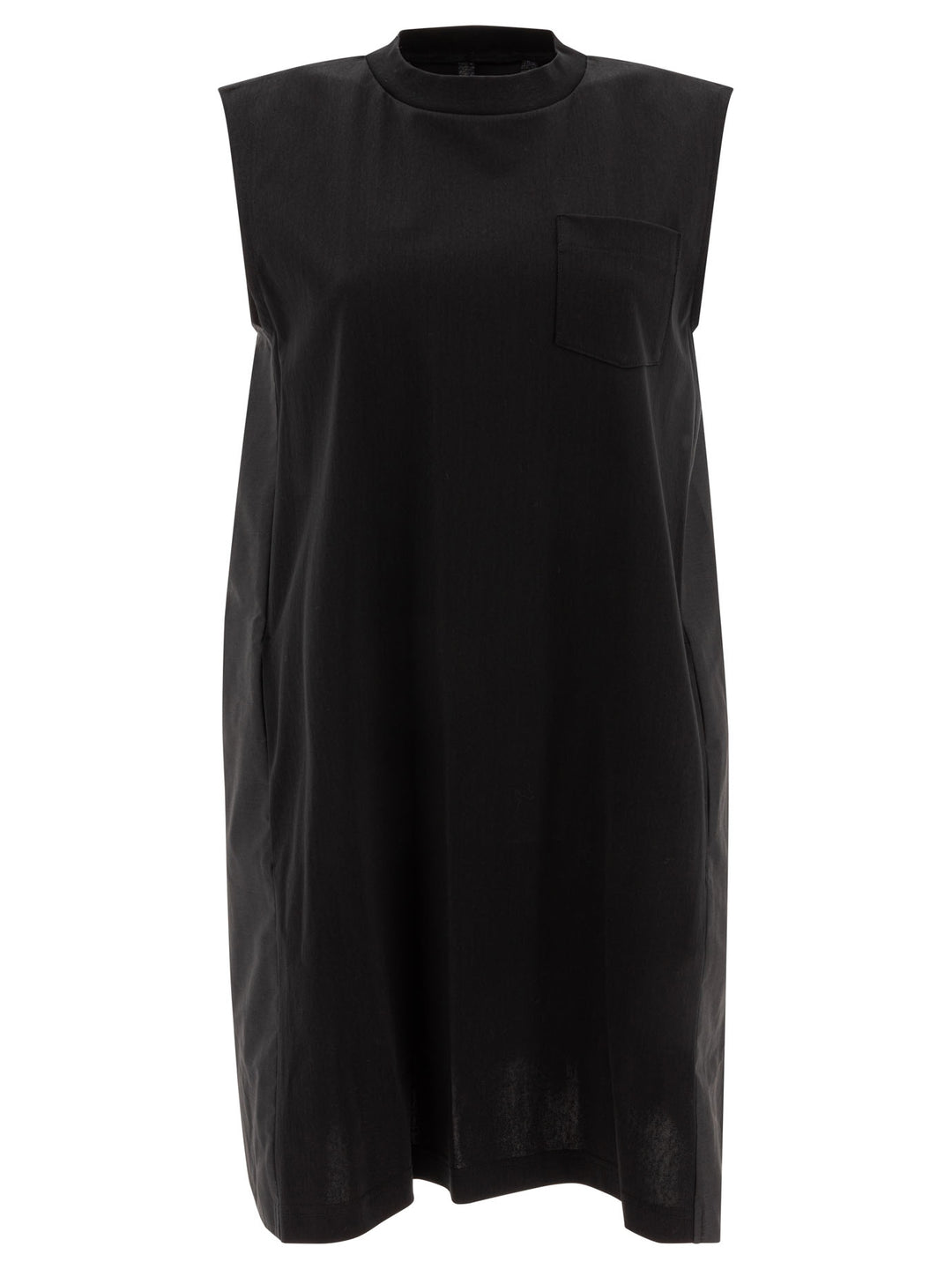 Sacai Cotton Dress Dresses - Black | f7223ba998fc6da8389ee25ae68ce6af412d164b