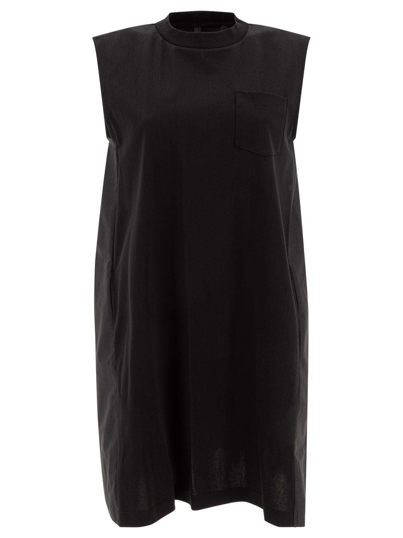 Sacai Cotton Dress Dresses - Black | f7223ba998fc6da8389ee25ae68ce6af412d164b
