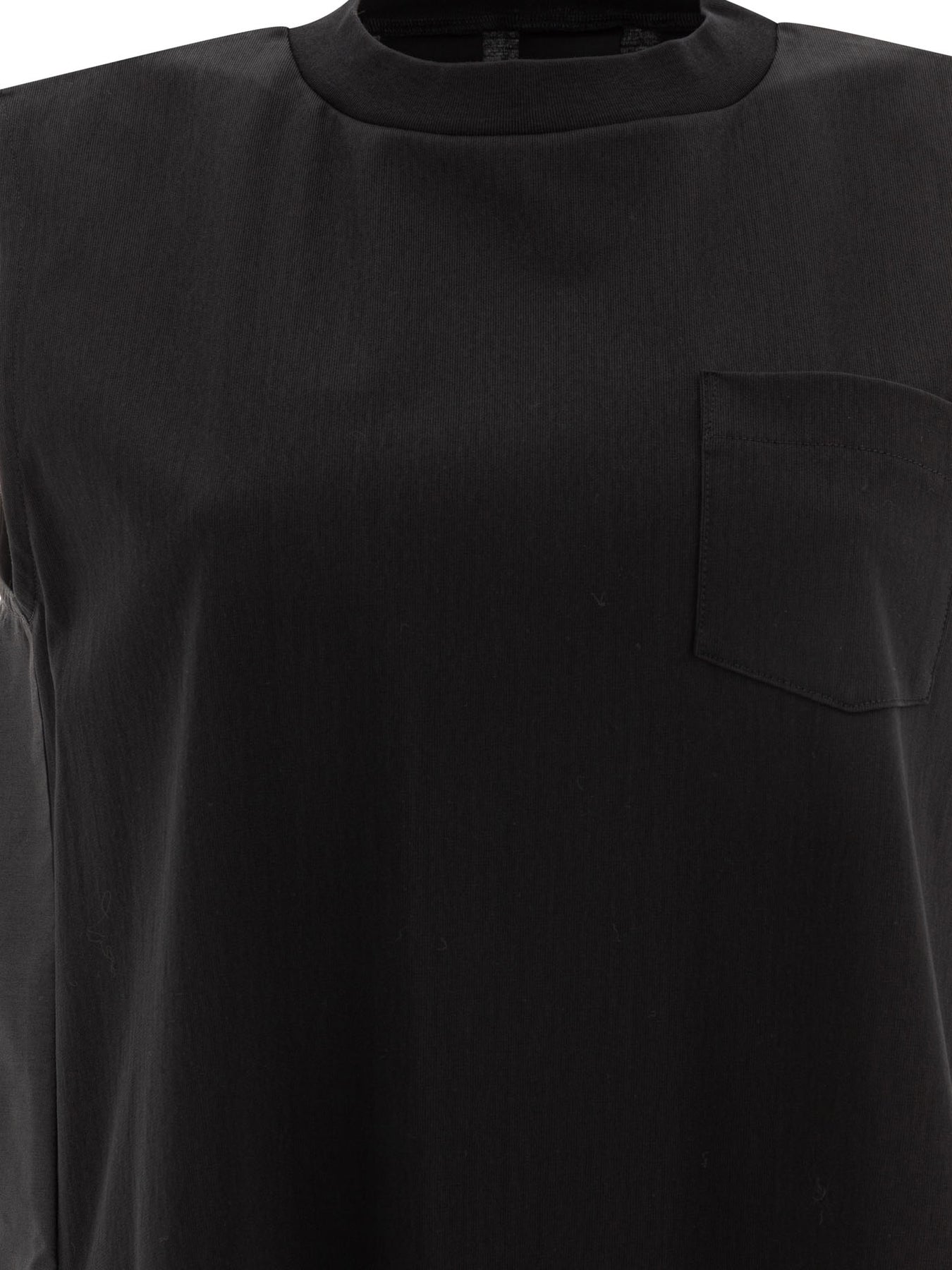 Sacai Cotton Dress Dresses - Black | 442b5d46034773111246cbc567a3cbe05258b7f1