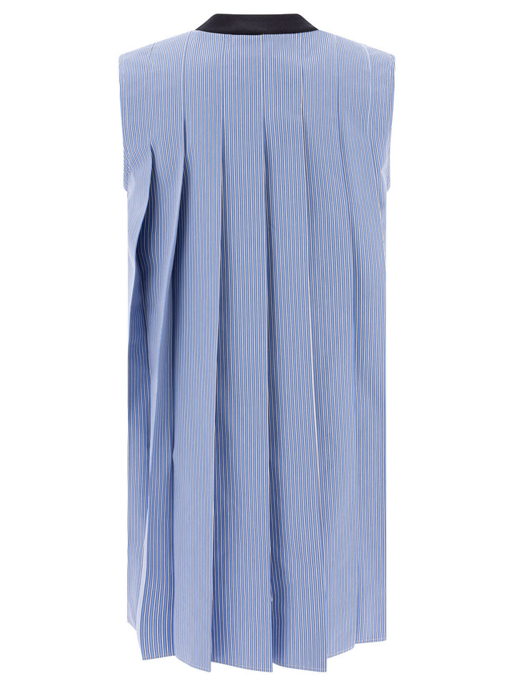 Sacai Cotton Dress Dresses - Blue | a7f9deb2f0c6f2f5eca22ea73213bdf6505e76d6