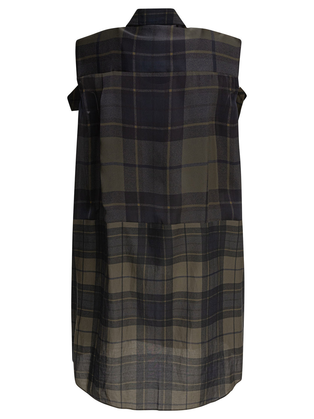Sacai Plaid Print Dress Dresses - Grey | a01afd5579cd46ed552a6c68c0995c9c3429c808