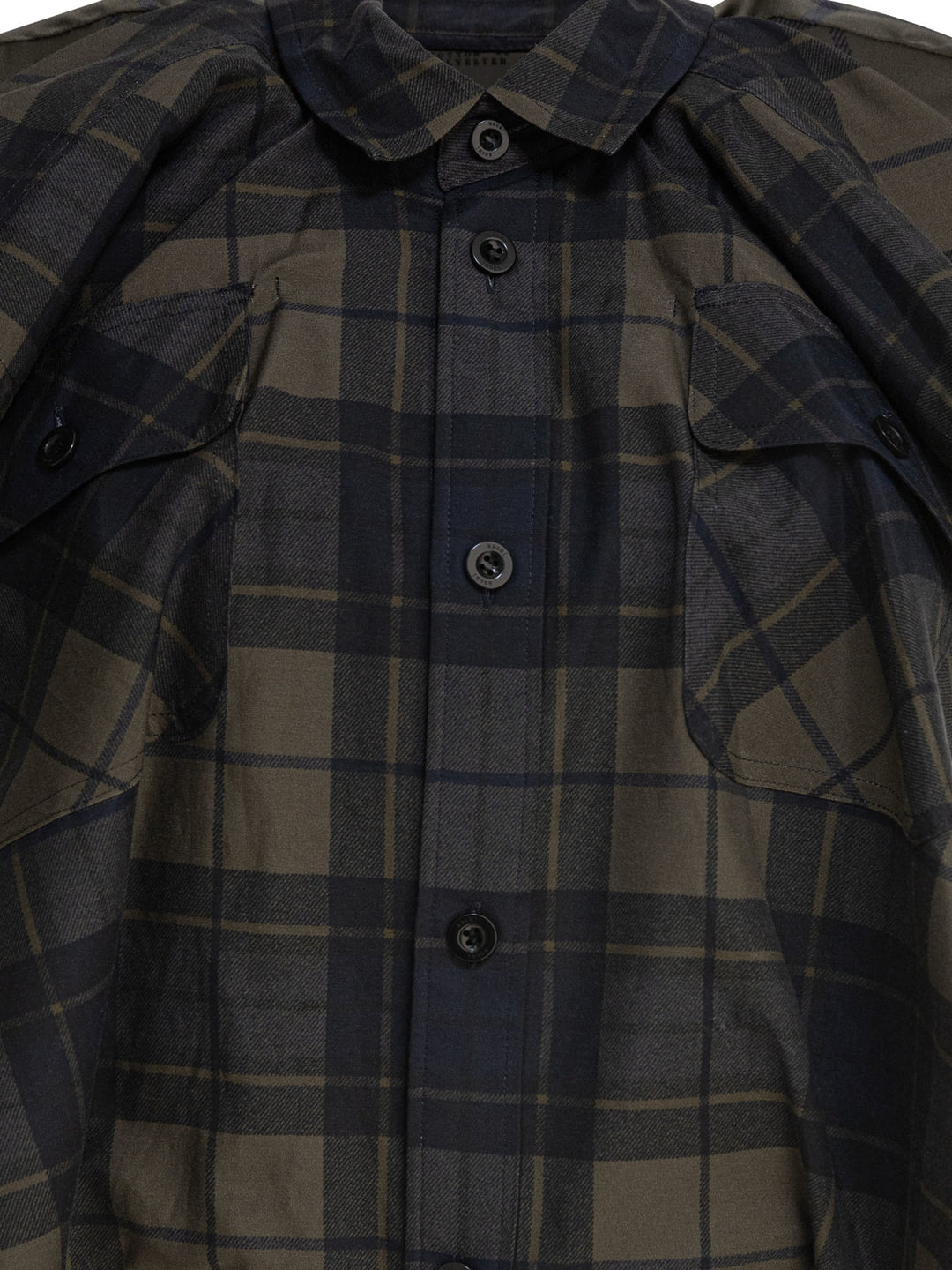 Sacai Plaid Print Dress Dresses - Grey | 3a0f8520a7640c598527242dfc3bd49649e07a57