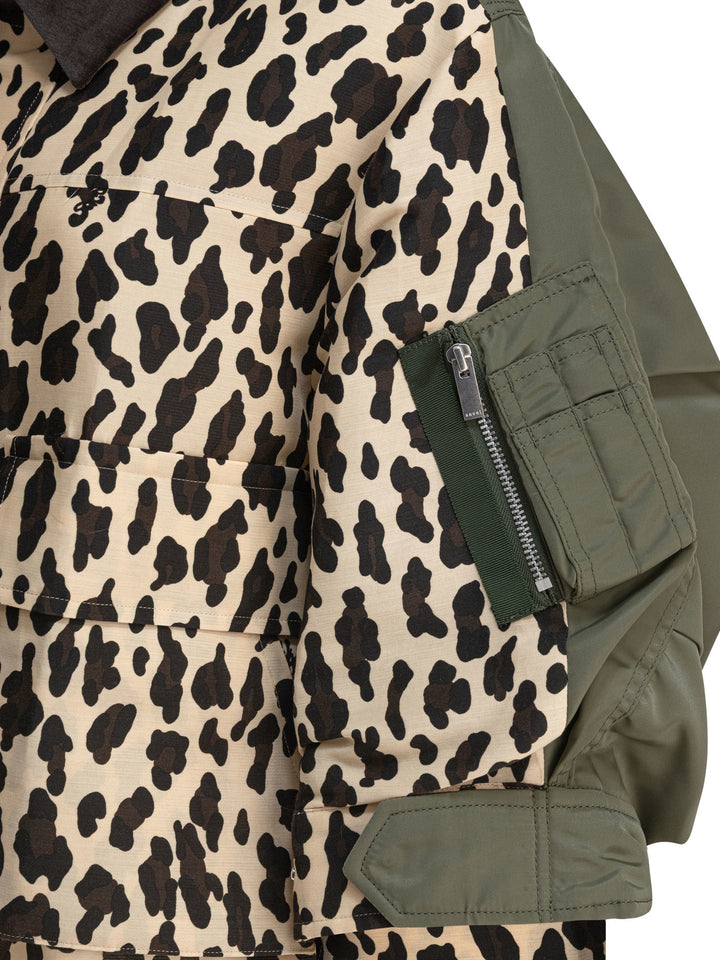 Sacai Leopard Jacket Jackets and Coats - Brown | 61585639b784963e405a79b5b81b456858aeb12a