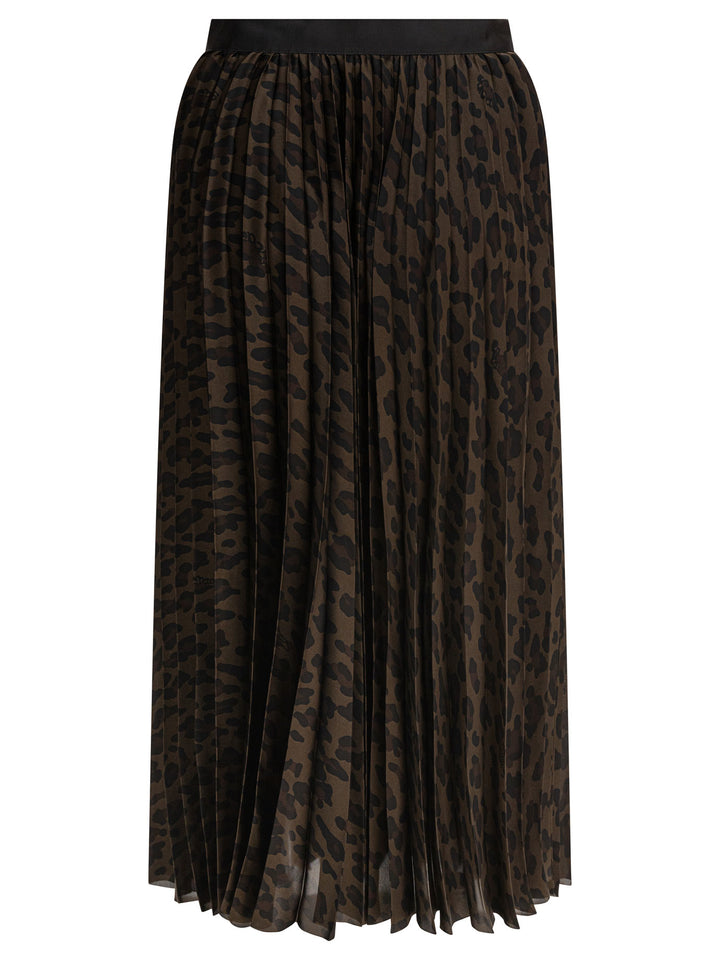 Sacai Leopard Skirt Skirts - Brown | a90d1e37109fd8830deaa0828272cda1d0f45dfb