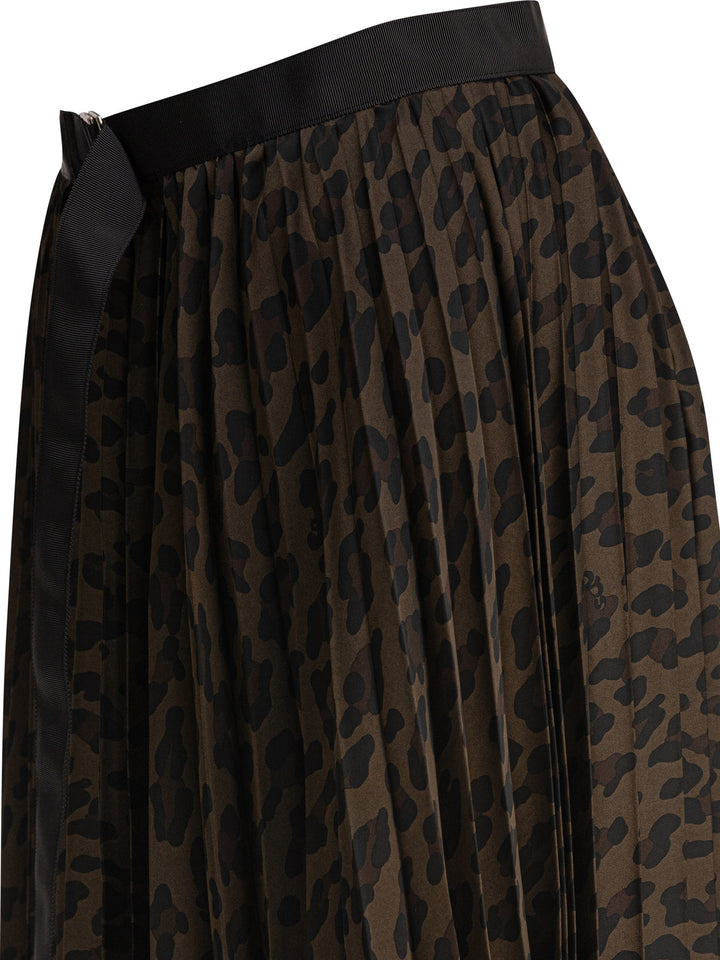 Sacai Leopard Skirt Skirts - Brown | 7bf6821fcbd2ea4a153f13593e636bec5410e39b