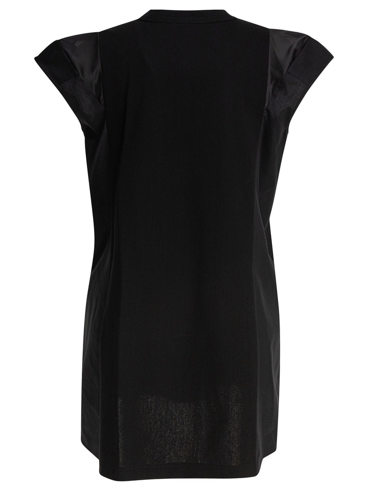 Sacai Cotton Jersey Dress Dresses - Black | 306e725ea2388e53b51515a9705e8511576543ab