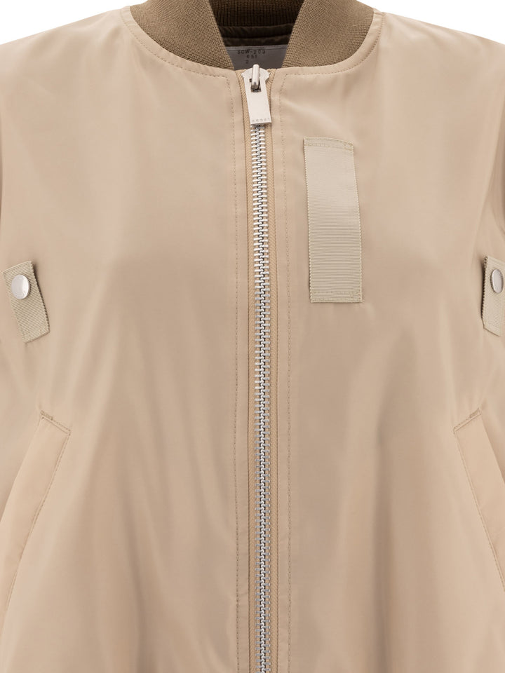 Sacai Nylon Twill Vest Jacket Jackets and Coats - Beige | 2c2ad689e003b48d8a16d2985778f7edd75728fd
