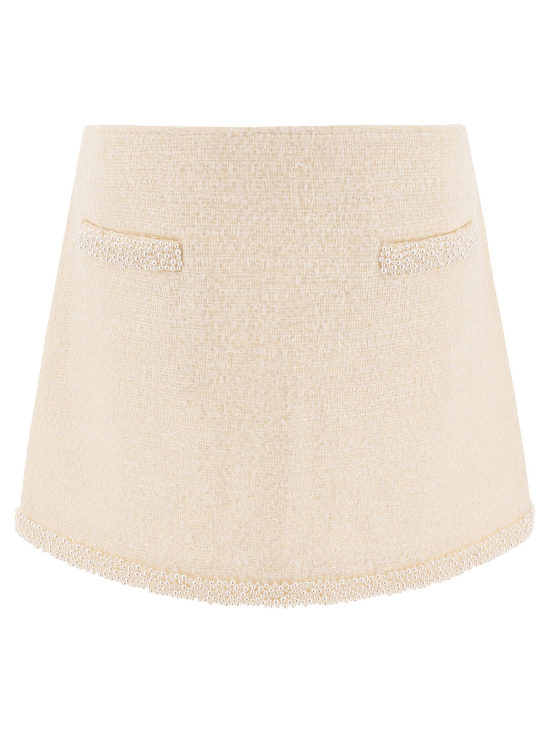 Self-Portrait Beaded Miniskirt Skirts - Beige | 339095109961ebc690b4f3d252a544cb93568faa