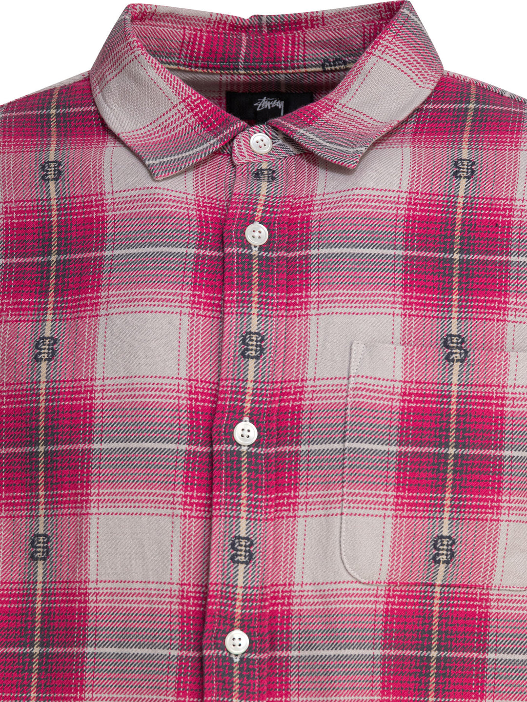 StüSsy Motif Plaid Shirt Shirts - Pink | c4ae1bd68e707ef32067bf2535aa85e27e0b7ac5