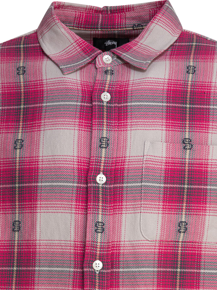 StüSsy Motif Plaid Shirt Shirts - Pink | c4ae1bd68e707ef32067bf2535aa85e27e0b7ac5