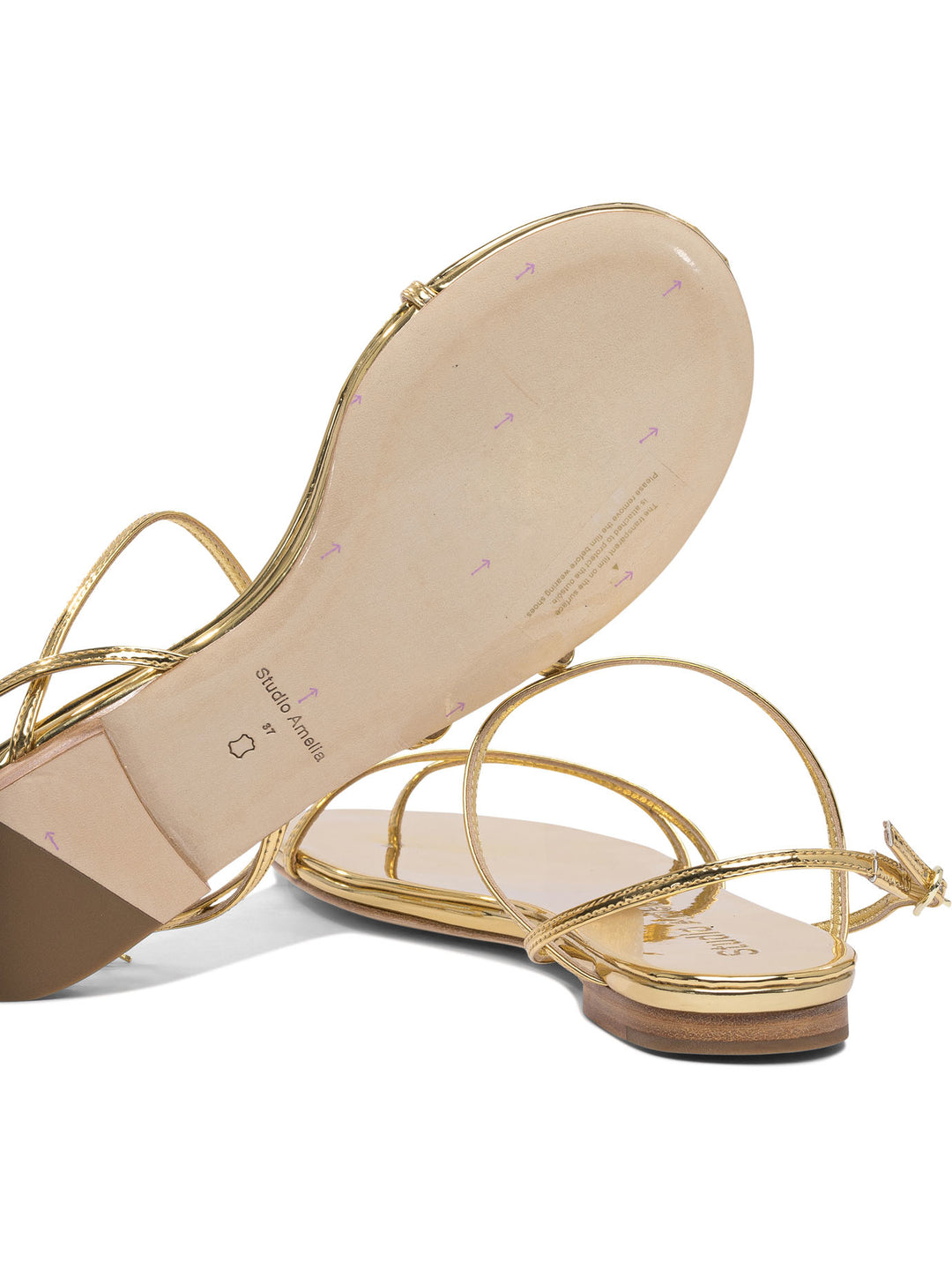 Studio Amelia  Sandals - Gold | 4cd161c20fa8ca016ae296afaa22a38f7ee5ee77