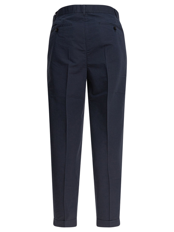 Tom Ford Poplin  With Double Darts Trousers - Blue | 8478524d68805c3c8c32db9804b60cf9861777e6