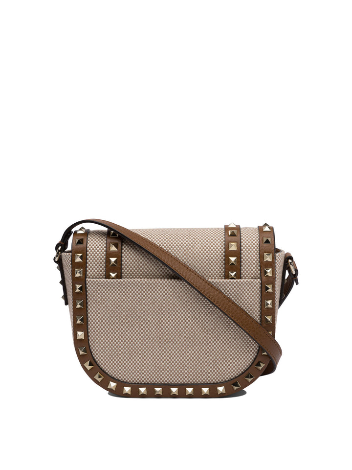 Valentino Garavani Rockstud Crossbody Bags - Beige | 137b87c54178358fd979dc3c6eda9ec23239f0a6