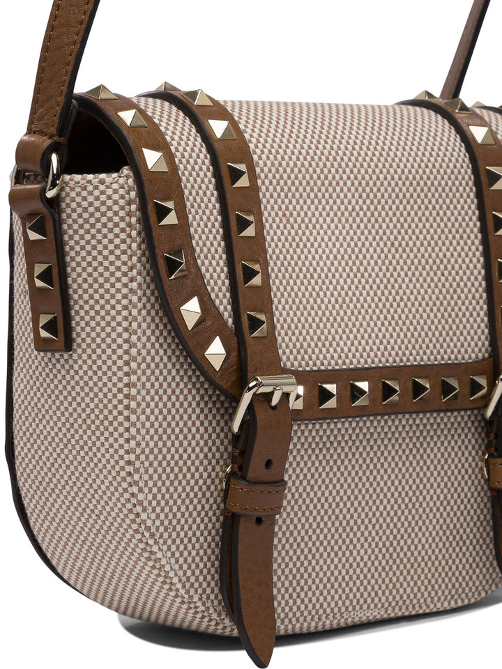 Valentino Garavani Rockstud Crossbody Bags - Beige | c9a0ec10cf61549e8b0a127b932b37402273d627