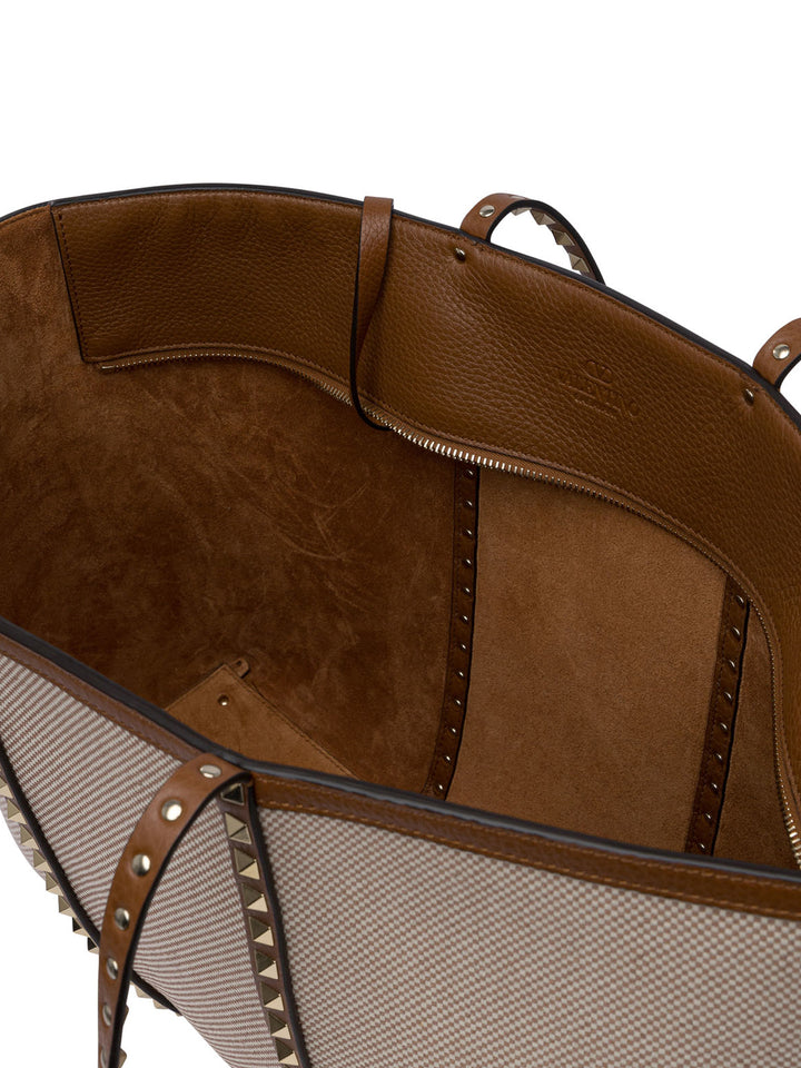 Valentino Garavani Rockstud Shoulder Bags - Beige | 27327d9d4d28cbe330bf92effb01ef57aa6cfde2