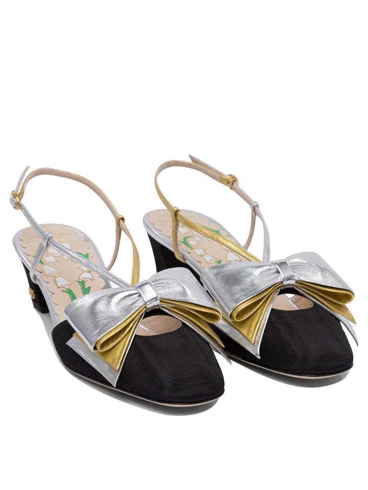 Valentino Garavani Bowow Moirè 45 Mm Heeled shoes - Black | 7b72d799c0074e24d474bdf495ecb5578b84bac3