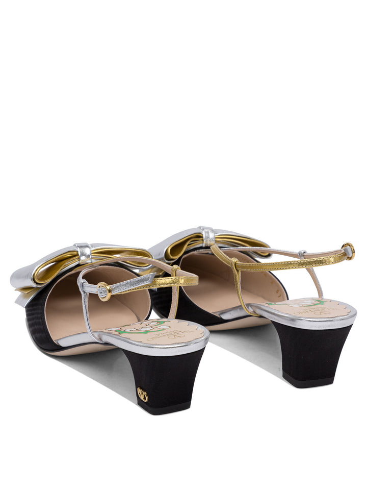 Valentino Garavani Bowow Moirè 45 Mm Heeled shoes - Black | 4c9e6e39c10478725ef239444edd23a2f23ad4bb