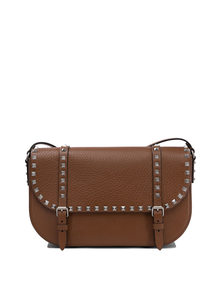 Valentino Garavani Rockstud Crossbody Bags - Brown | 57bc2f0306e4bff56c81764f1cb0d6c207faff5a