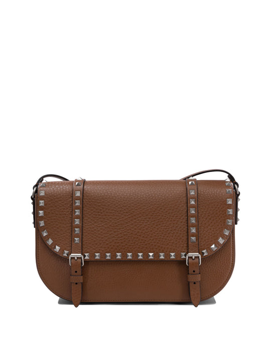 Rockstud Crossbody Bags Brown
