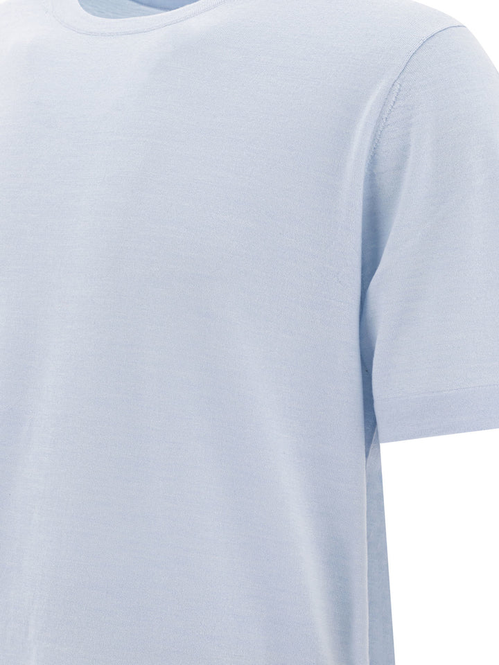 Vince Short-Sleeved Sweater Knitwear - Light blue | df7a2582016523c1242e729f7472ccc22e38b3ae