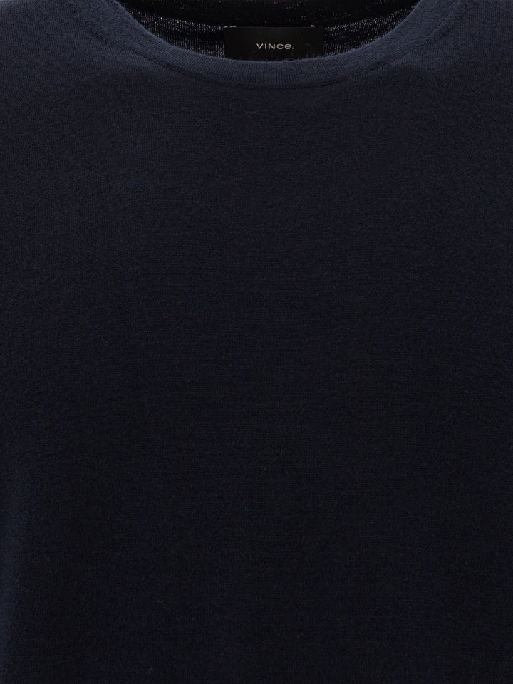 Vince Short-Sleeved Sweater Knitwear - Blue | 720ee99dfcf9e6bf9ebe0394e05a0eea5cf28aa2