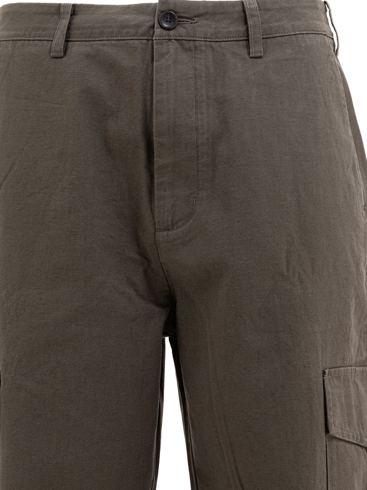 Vince Cotton And Linen Cargo Trousers - Green | 19276b3372c54c10494fd1f25627252f35525357