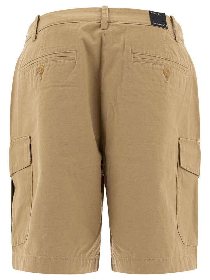 Vince Cotton And Linen Cargo Shorts - Beige | 3c854a0019e5ee3aa389d3a4795af88d81c7bd61