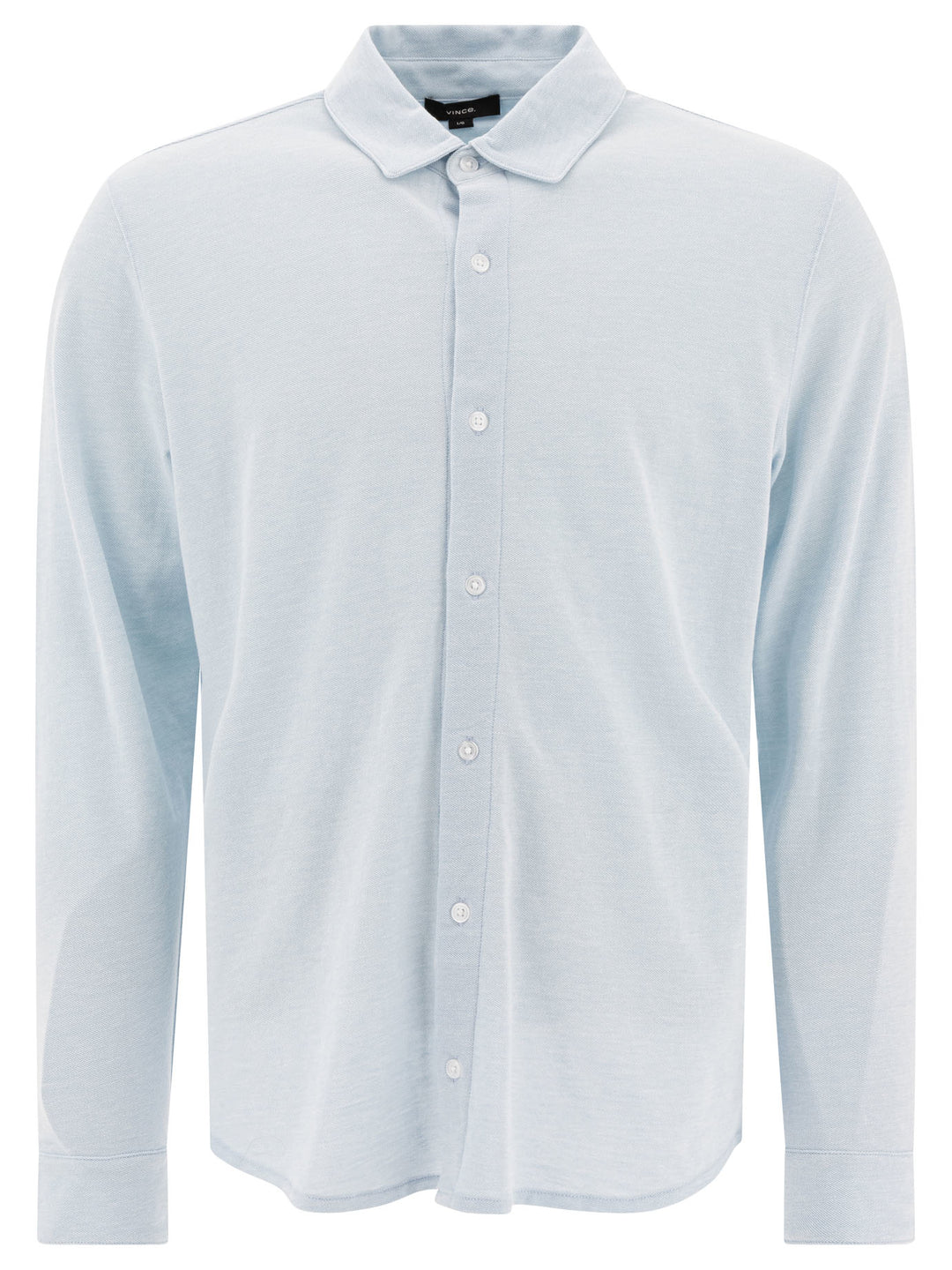 Vince Cotton Pique Shirt Shirts - Light blue | 26ba820d706c37bbcd13e52c852899e76ffb69e1