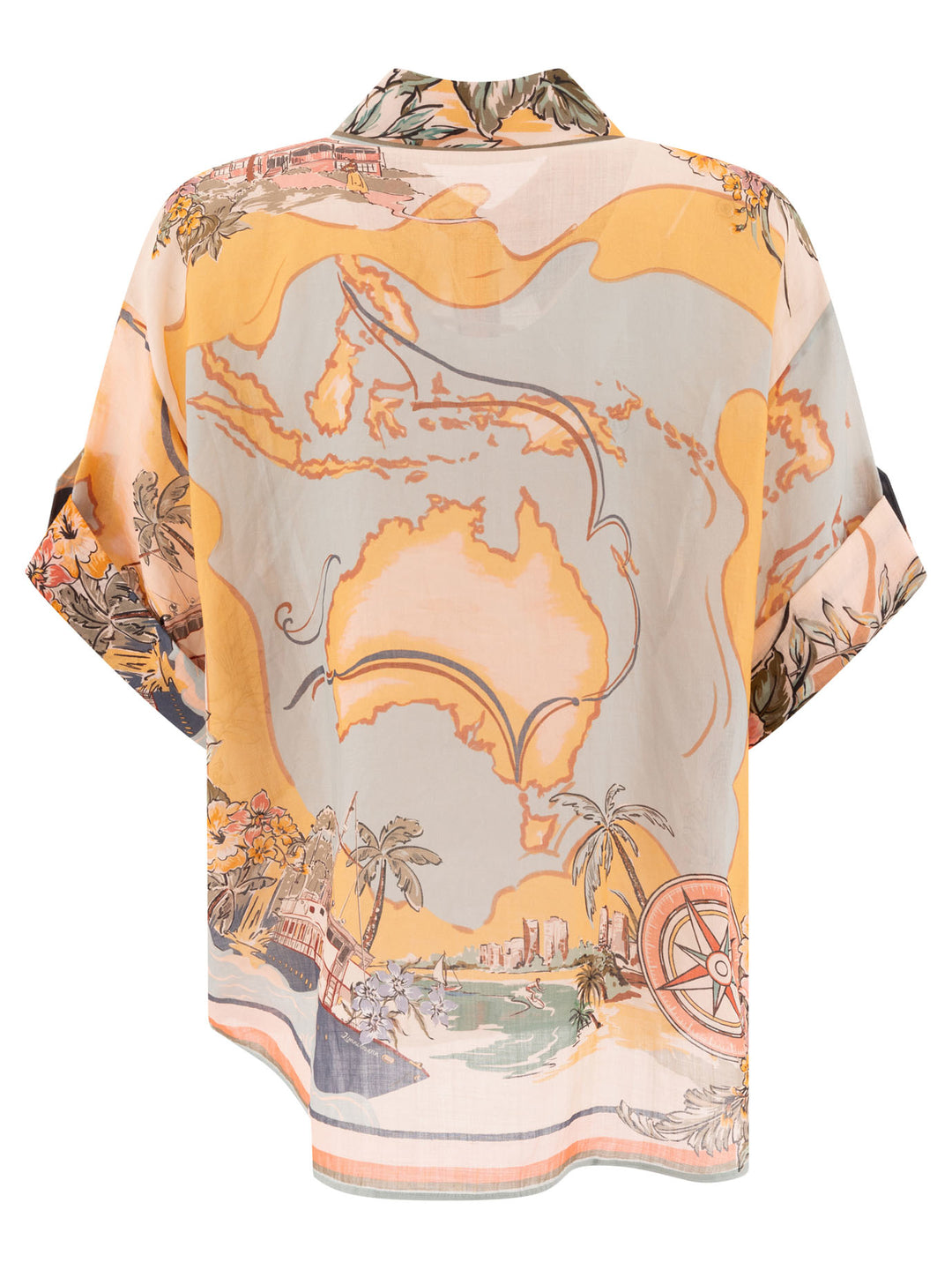 Zimmermann Ramie Shirt Shirts - Light blue | d9fec02952ee6f21b5fe74b1af488e5027eaffee