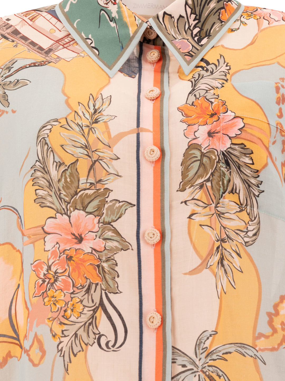 Zimmermann Ramie Shirt Shirts - Light blue | c989dcc62104d867f965a66aa0dcaafe5c88eebb