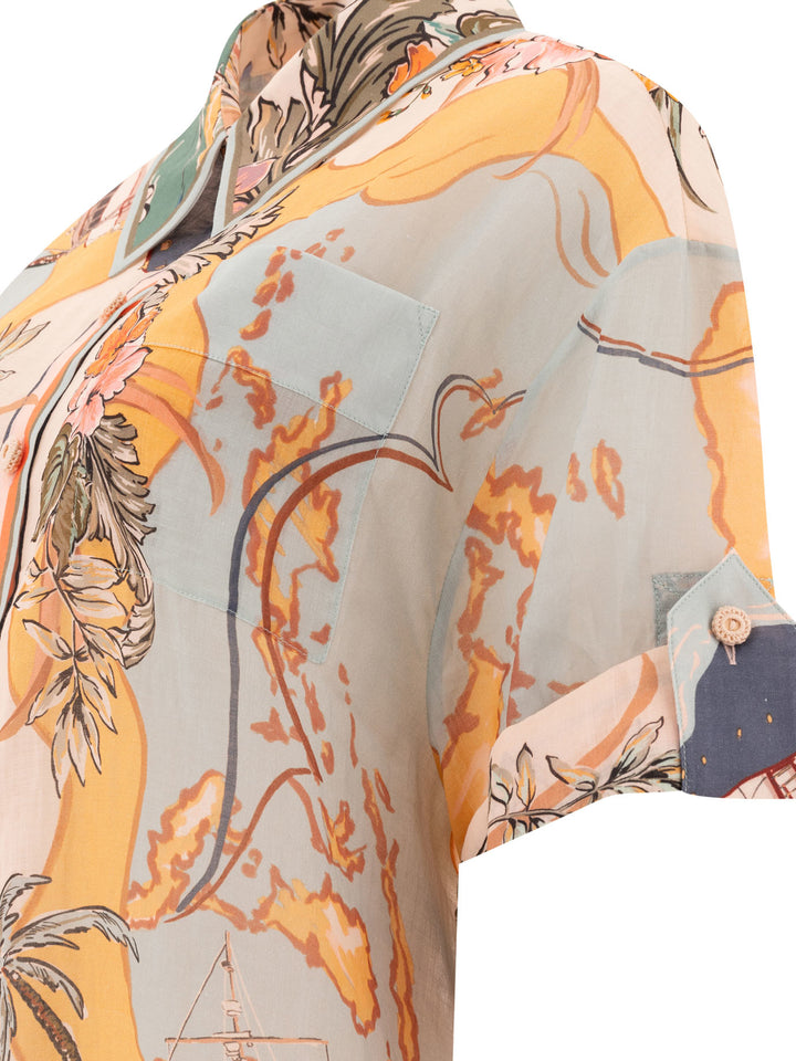 Zimmermann Ramie Shirt Shirts - Light blue | e3180d6049d4bd322ee39bedca81a2558655d8a7