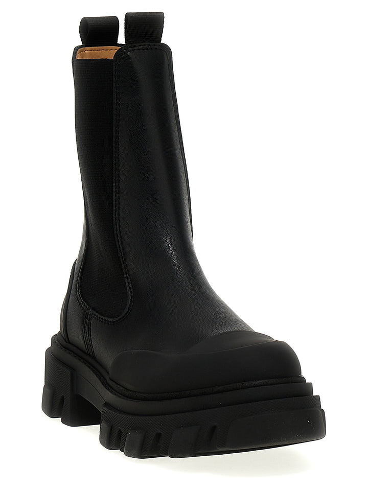 Ganni Leather Ankle Boots Boots and Ankle Boots - Black | 2bd86791c21bae2ade339785556fee2fc3bb35b0