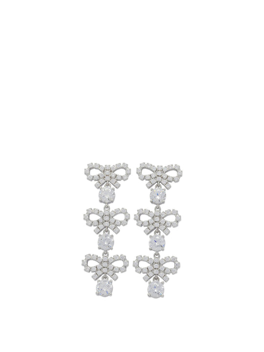 Drop Earrings With Bows Jewels Silver