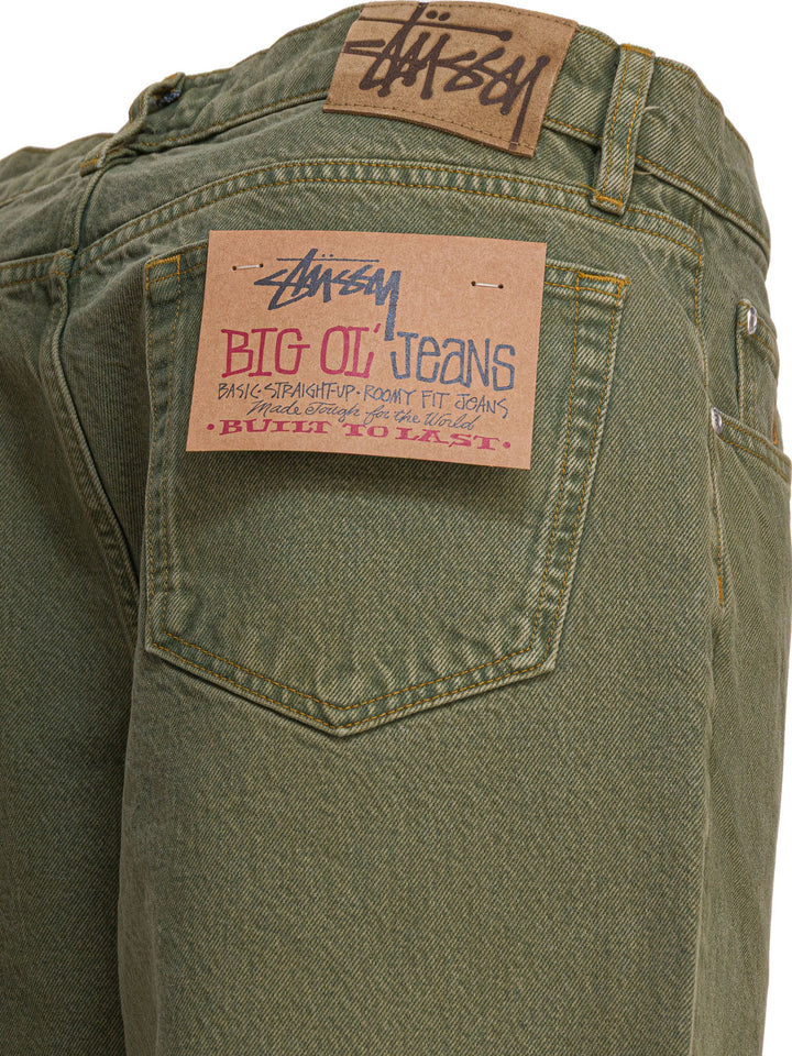 StüSsy Big Ol Jeans - Green | 3bcfdc943b74ff0854772245882f59008de892f8