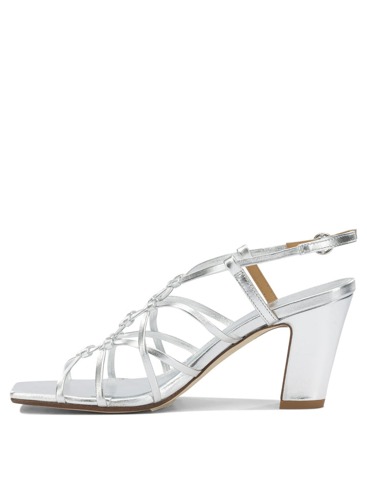 Aeyde Acacia 75mm Sandals - Silver | 9ba1fa4dd099d42ceb1e2d1e644bc7d3fe64cca9