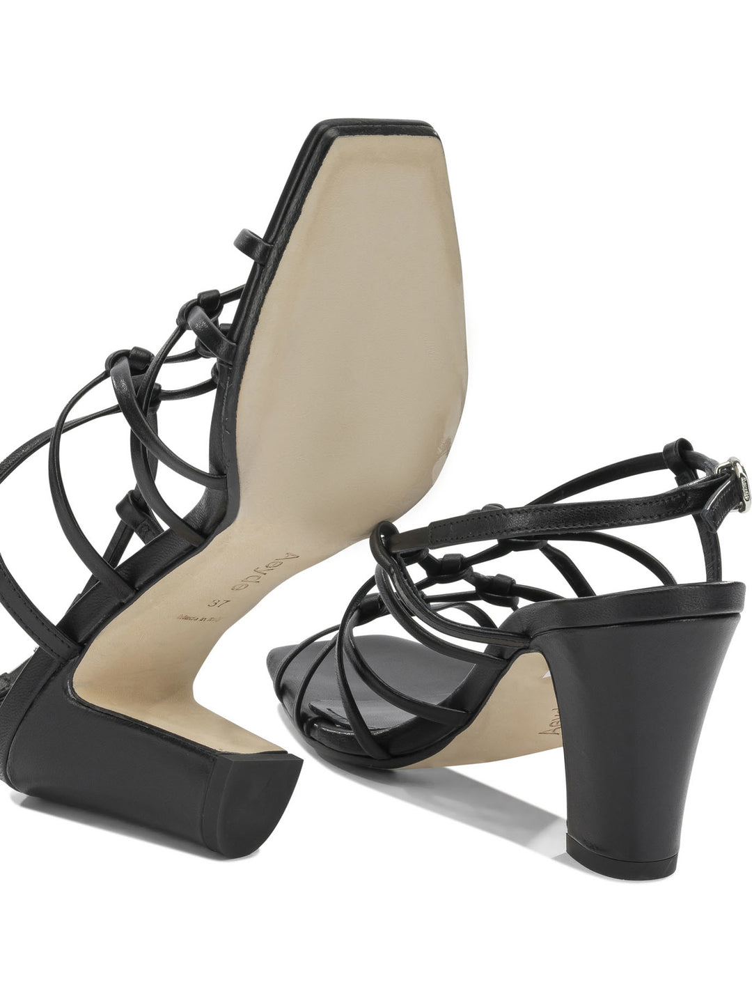 Aeyde Acacia 75mm Sandals - Black | 6278d7b6f920d5d50d82f885fe2d65cd2541e186