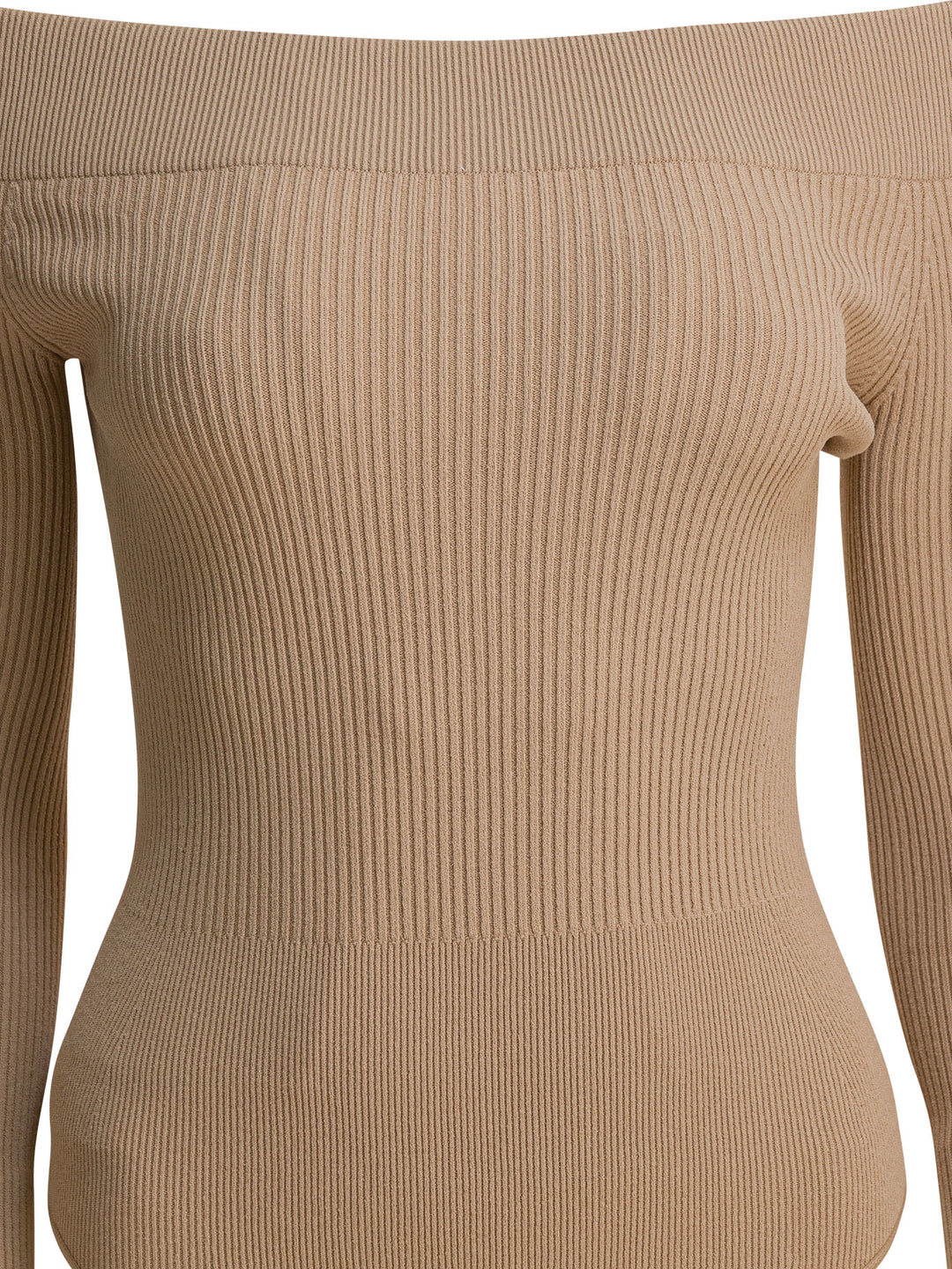 AlaïA Body Off-Shoulder Tops - Beige | 859b005cea6fd87087ed8e636a9a6629b9d71d9f
