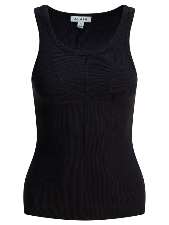 Cotton Tank Top Tops Black